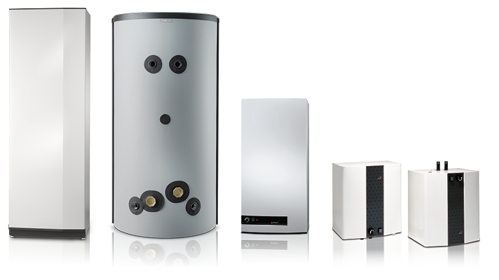 Billede af sortiment af varmtvandsbeholdere