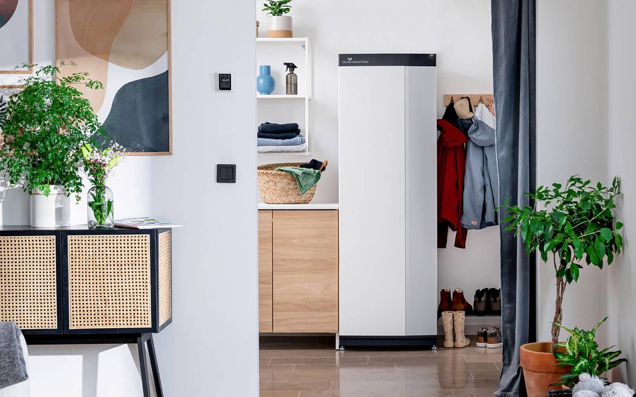 Eksempel på energimærkning på varmepumpe